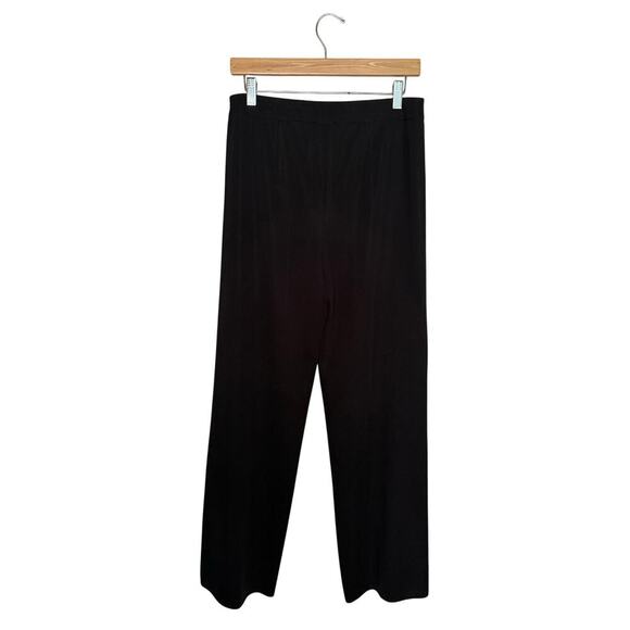 Exclusively Misook Pull On Elastic Waist Pants Women’s Size M Black Acrylic - Picture 3 of 5